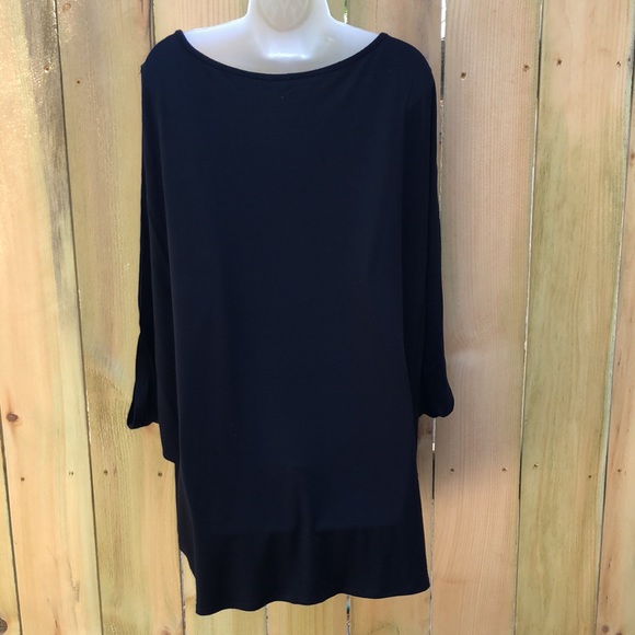 Eileen Fisher Black High front Low Back Sleeveless Butterfly Blouse Size L - Picture 5 of 16